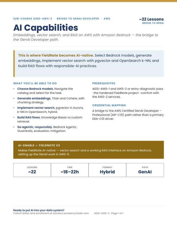 AI Capabilities cut sheet